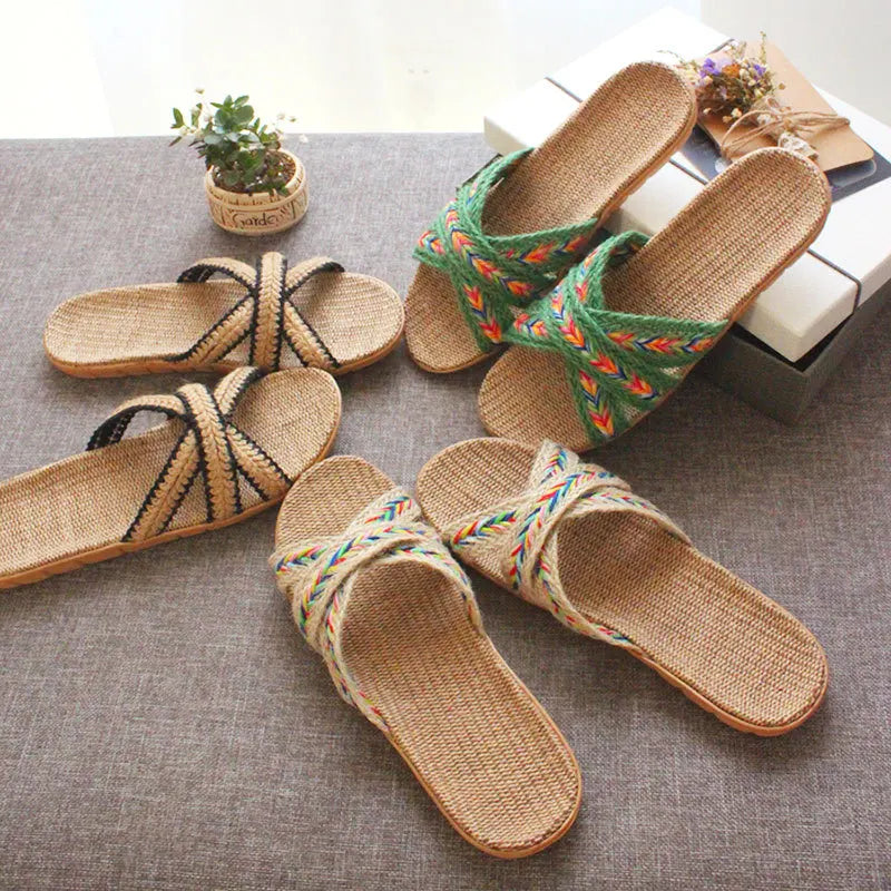 Women Linen Slippers