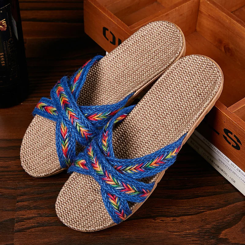 Women Linen Slippers