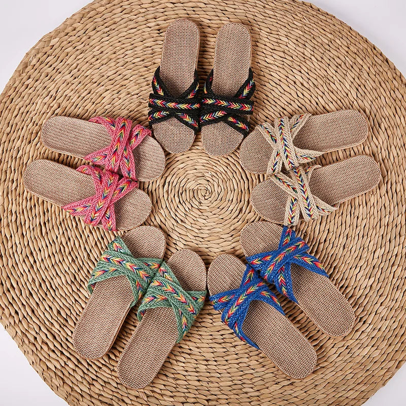 Women Linen Slippers