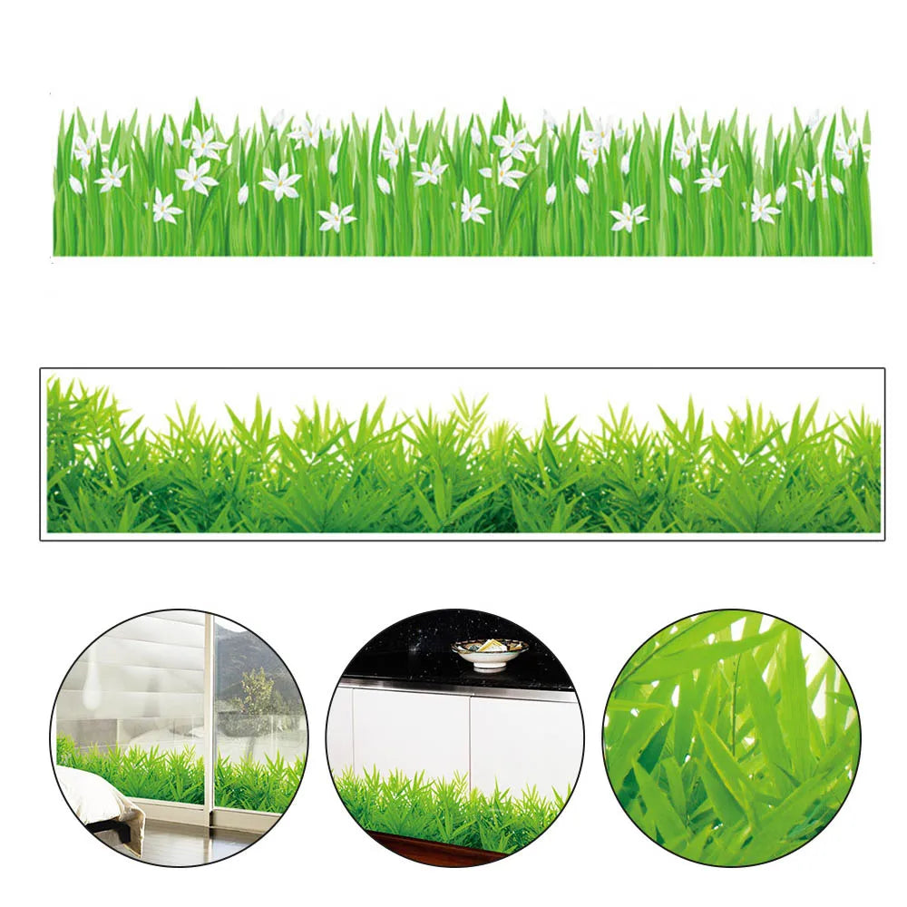 Waterproof Removable DIY Green Grass /flowers